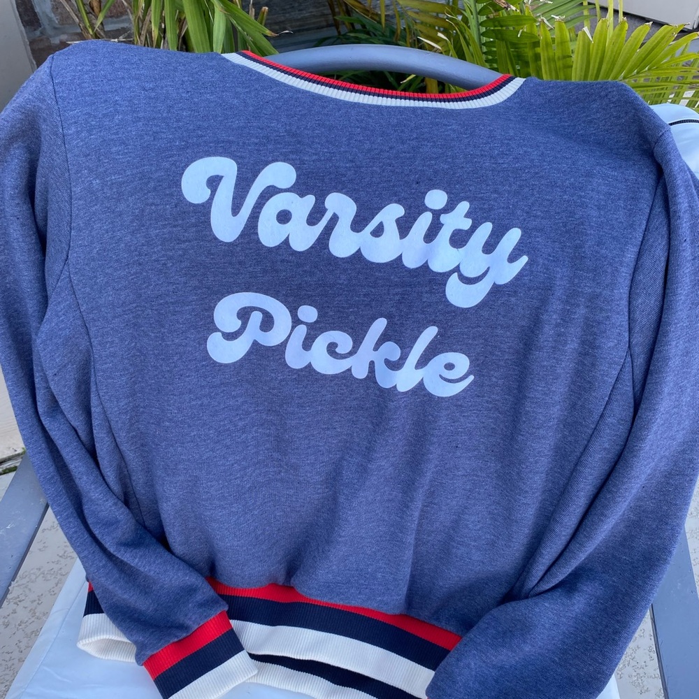 Varsity Pickle Blue Sweatshirt